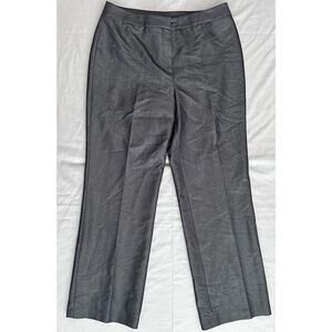 Lena Gabrielle Women’s Mid-rise Gray Wide-leg Dress Pants - 14